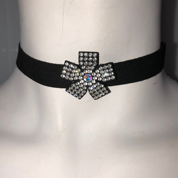 Jewelry - Faux Suede Choker w/Crystal design Jewelry - Faux Suede Choker w/Crystal design